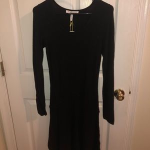 BCBG Ribbed Black Dress